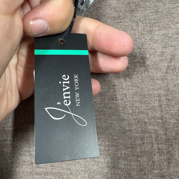 J'envie Womens XS Button Cuff Turtleneck Sweatshirt Brown Pullover Long Sleeves - Picture 8 of 8